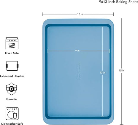KitchenAid 9x13in Nonstick Aluminized Steel Baking Sheet, Blue Velvet