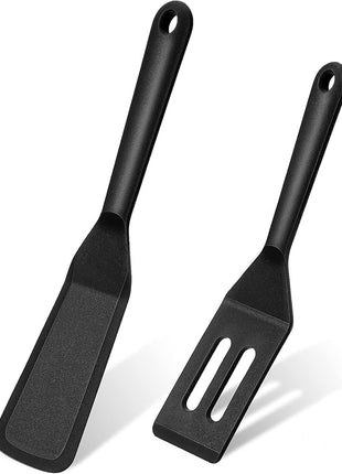 2 Pieces Brownie Spatula Set Mini Silicone Spatula Serving Slotted Spatula Kitchen Utensil for Cutting Brownies Cookies Flip Eggs(Red)