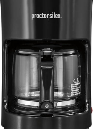 Proctor Silex 10-Cup Coffee Maker, Works with Smart Plugs That Are Compatible with Alexa, Auto Pause and Serve, Black (48351PS)