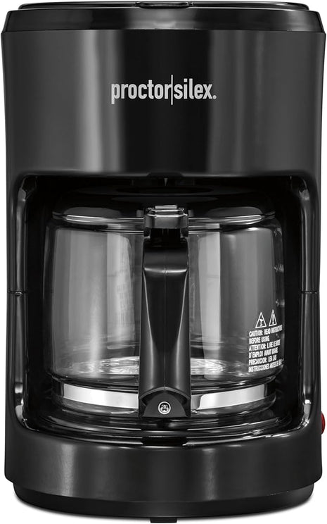 Proctor Silex 10-Cup Coffee Maker, Works with Smart Plugs That Are Compatible with Alexa, Auto Pause and Serve, Black (48351PS)