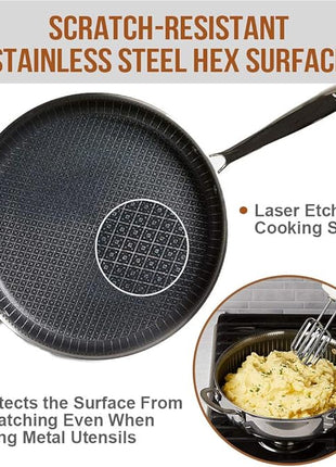 Copper Chef Titan Fry, 9.5 inch with 8 inch Pan, stainless-steel