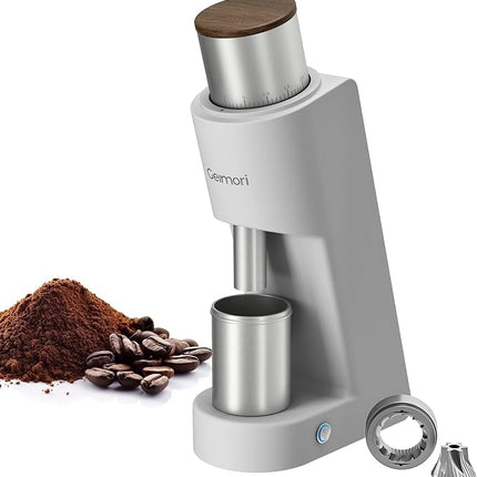 Burr Coffee Grinder,Wirsh Electric Single Dose Coffee Grinder Geimori GU38 with 38mm 6-Core Conical Burr,Stepless Adjustment for Espresso,Drip,French Press,Cold Brew,Bellows Included.