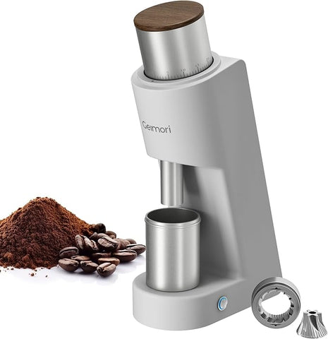 Burr Coffee Grinder,Wirsh Electric Single Dose Coffee Grinder Geimori GU38 with 38mm 6-Core Conical Burr,Stepless Adjustment for Espresso,Drip,French Press,Cold Brew,Bellows Included.