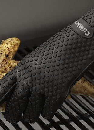 Cuisinart CGM-520 Heat Resistant Silicone Gloves, Black (2-Pack)