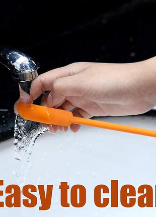 Boao Makeup Spatula 6pcs, Multicolor Beauty Spatula Set, Mini Silicone for Food Bottle Kitchen Jar Reusable Flexible, 3 Sizes(Red, Orange, Blue, Green, Purple, Black)