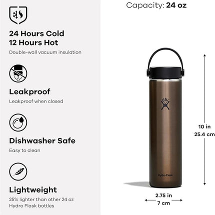 Hydro Flask 24 Oz Lightweight Trail Series Wide Flex Cap Tourmaline- Hiking Water Bottle