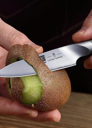 HOSHANHO 3.75 inch Paring Knife, Japanese High Carbon Stainless Steel Small Kitchen Knives, Ultra Sharp Fruit Knife with Ergonomic Pakkawood Handle