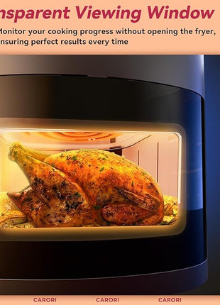Air Fryer 12 Preset with Viewing Window, 6Qt Large Capacity, 400℉ Max Crisp, Airfryer, Bake, Roast, Dehydrate, Reheat, 1700W Quick Even Easy Meals, Nonstick Dishwasher Safe Basket