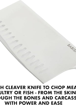 Babish 6.5-Inch Forged Cleaver Knife – High-Carbon 1.4116 German Steel Full Tang Kitchen Knife for Heavy-Duty Chopping and Slicing