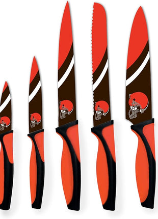 The Sports Vault NFL Cleveland Browns 5-Piece Kitchen Knife Set