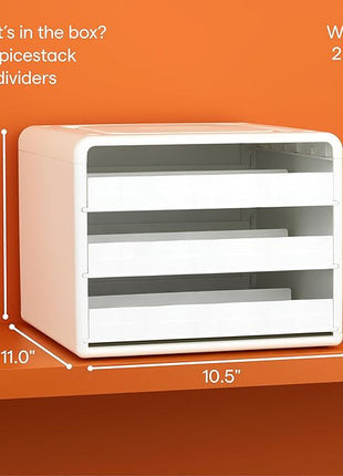 YouCopia SpiceStack Adjustable Spice Rack Organizer, Pull-Down 24-Bottle Seasonings and Spices Holder for Kitchen Cabinet and Pantry Organization with 104 Included Labels