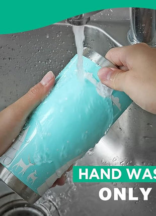 HAUSHOF 20oz Christmas Tumbler, Stainless Steel and Double Wall Insulated Travel Coffee Mug with Lid, Good Choice for Christsmas Gifts-Teal with Christmas Tree