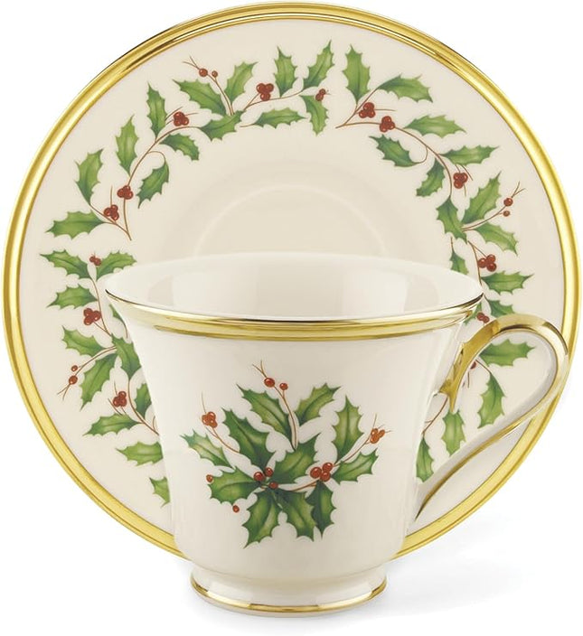 Lenox 146504040 Holiday Tea Saucer, Christmas Theme