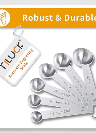 TILUCK Stainless Steel Measuring Cups & Spoons Set, Cups and Spoons,Kitchen Gadgets for Cooking & Baking (11)