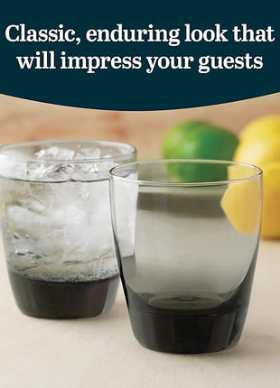 Libbey Classic Smoke Rocks Glasses, 13-ounce, Set of 12