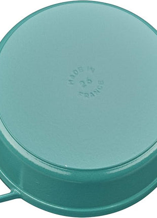 STAUB Cast Iron 5.5-qt Round Cocotte, Serves 5-6, Made in France, Turquoise