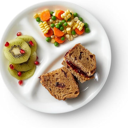 Corelle Winter Frost White 8.5"/21,6 cm Divided Luncheon Plate, Pack of 6