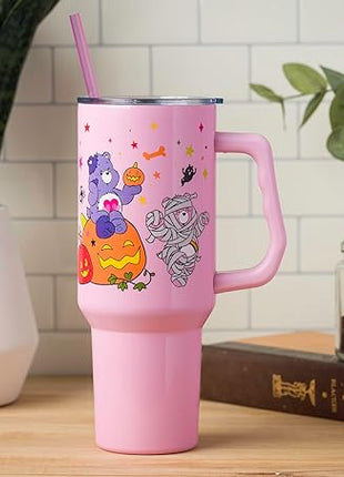 Silver Buffalo Care Bears Tumbler - Harmony, Cheer, Share & Trick-or-Sweet Bears - Stainless Steel, 40 Ounces, Fits Standard Cup Holder