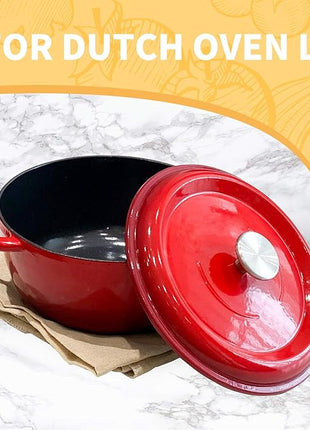 HUASAI Stainless Steel Replacement handle compatible for Le Creuset,Aldi,Lodge, and other Enameled Cast-Iron Dutch Oven