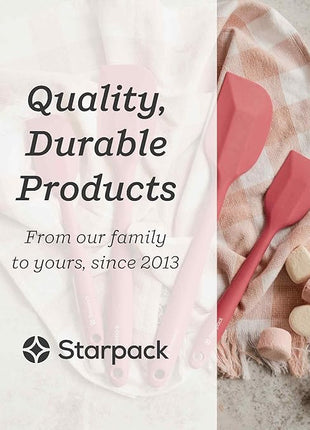 Starpack 'Scrape & Stir' Silicone Spatula Set (2 Pcs) - Heat Resistant Spatulas Set 600°F - Food Grade Kitchen Spatulas - LFGB Grade Nonstick Baking and Cooking Rubber Spatula Set