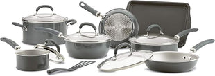 Rachael Ray Create Delicious Nonstick Cookware Pots and Pans Set, 13 Piece, Gray Shimmer
