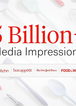 GIR: Get It Right 5-Piece Silicone Essentials Kitchen Utensils Set - Ladle, Spatula, Flip, Spoon & Spoonula - Non-Toxic Cooking Utensils for Nonstick Cookware, Cooking and Baking - Fire Red