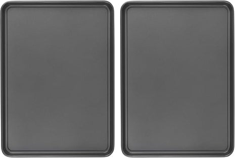 GoodCook Everday Nonstick Carbon Steel 15” x 21” Baking Sheet Set, 2 Pack – Extra-Large Carbon Steel Cooking Pans, Bakeware Set, Cookie Sheets for Baking, Oven Pan Set