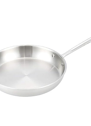 Amazon Basics Tri-Ply Stainless Steel Fry Pan, 12 inch, Silver
