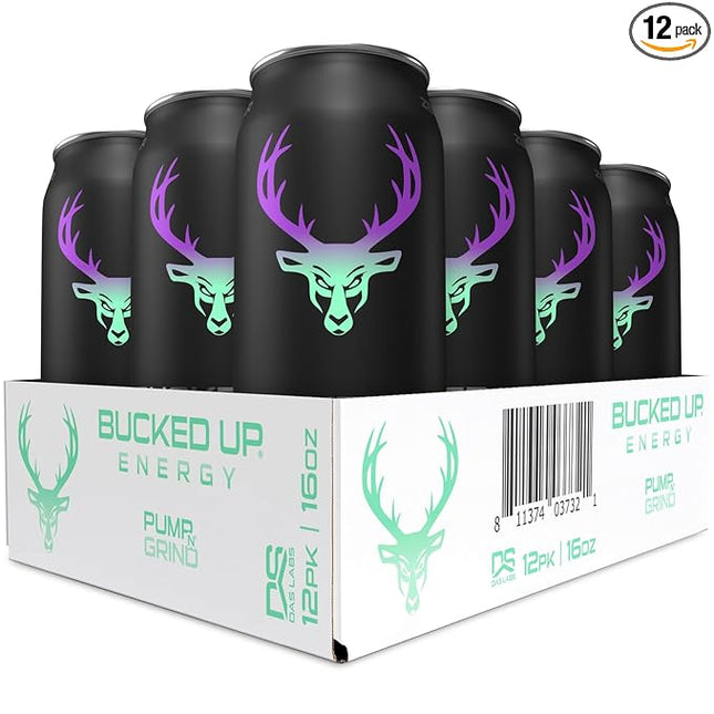 Bucked Up Energy Drink 300mg (Pump N Grind) (12 CT)