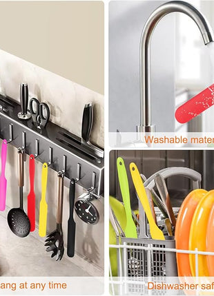 8pcs Jar Spatula,Silicone Jar Scraper with Long Handle,Jam Spreader Cake Cream Butter Spatulas, Kitchen Must Have Small Silicone Spatula, Jar Blender Waxing Sticks Large with Slant for Hard Wax