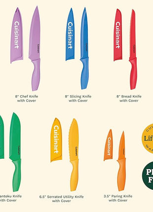 Cuisinart C55-01-12PCKS Collection 12-Piece Knife, Multicolor Advantage-Cutlery-Set, Multi-colored