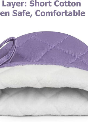 1 Pair Short Oven Mitts, Heat Resistant Silicone Kitchen Mini Oven Mitts for 500 Degrees, Non-Slip Grip Surfaces and Hanging Loop Gloves, Baking Grilling Barbecue Microwave Machine Washable