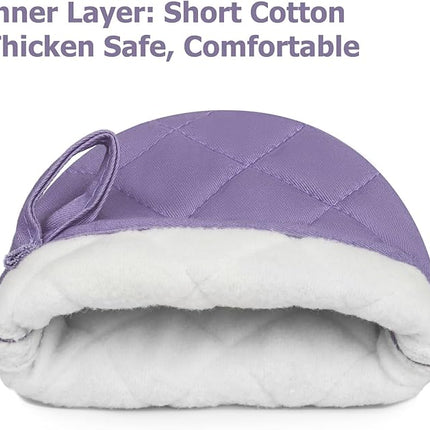 1 Pair Short Oven Mitts, Heat Resistant Silicone Kitchen Mini Oven Mitts for 500 Degrees, Non-Slip Grip Surfaces and Hanging Loop Gloves, Baking Grilling Barbecue Microwave Machine Washable