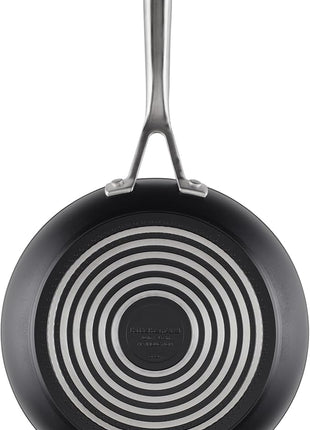 KitchenAid Hard Anodized Induction Nonstick Frying Pan Set With Tempered Lids, 4-Piece - 10 & 12 Inch – Durable, Even Heating, Oven Safe to 500°F, Dishwasher Safe, Easy-Clean