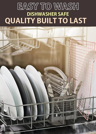 Briout Cooling Rack for Baking, 2-Pack 16x10 Inches Baking Rack, Thick Wire Cookie Rack for Cooking, Roasting, Grilling, Drying, Oven Safe, Fits Half Sheet Pan, Rose Gold