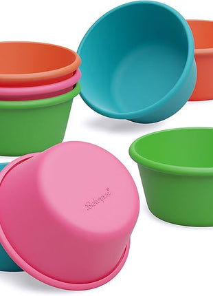 Bakerpan Silicone Jumbo Muffin Cups For Baking, Smooth Large Air Fryer Muffin Cups, 3 1/2 Inch Muffin Baking Cups, Jumbo Cupcake Liners - Set of 8