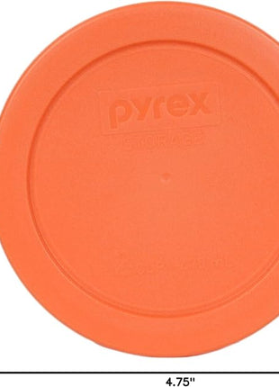 Pyrex Orange 2-Cup 4.5" Round Storage Cover 7200-PC for Glass Bowls - Single Lid
