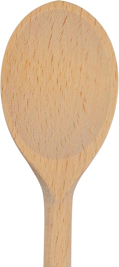 12 Inch Long Wooden Spoon Set by BICB | Natural Beechwood Mixing Spoons for Baking, Cooking & Stirring | Set of 4 Long Wooden Spoons | Cookware Sauce Spoons | Wood Mixing Spoon Set