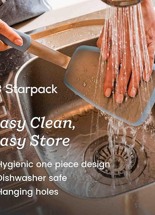 Starpack 'Flex & Flip' Flexible Silicone Turner Spatula Set (3 Pcs) - High Heat Resistant Spatulas for Cooking Egg 600°F - Silicone Pancake Turner Spatula, LFGB Grade Non Stick Rubber Kitchen Utensils