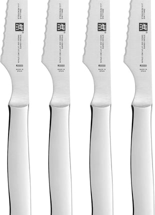 ZWILLING 4-pc Stainless Steel Serrated Steak Knife Set