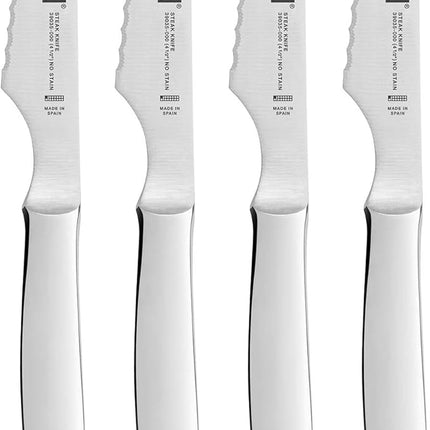 ZWILLING 4-pc Stainless Steel Serrated Steak Knife Set