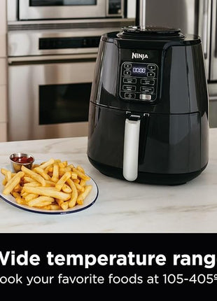 Ninja | Air Fryer | 4 QT Capacity | 4-in1 Roast, Crisp, Roast, Reheats, & Dehydrates | Dishwasher Safe Parts | Includes 20 Easy & Healthy Recipes | Compact | Grey | AF101