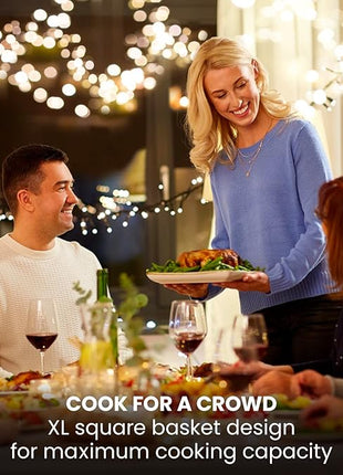 Chefman TurboFry Touch Air Fryer, 8-Quart Family Size, One-Touch Digital Controls for Healthy Cooking, Presets for French Fries, Chicken, Meat, Fish, Nonstick Dishwasher-Safe Parts, Black