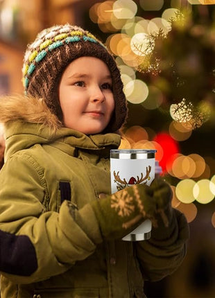 StarSpeed 20oz Christmas Tumbler Bulk with Lid and Straw, Stainless Steel Double Wall Vacuum Insulated Travel Mug, Powder Coated Coffee Cups for Hot and Cold Drinks,Funny Christmas Gifts for Women Men