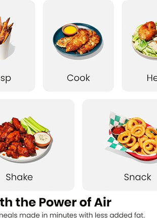 Chefman TurboFry Touch Dual Air Fryer, Maximize The Healthiest Meals With Double Basket Capacity, One-Touch Digital Controls And Shake Reminder For The Perfect Crispy And Low-Calorie Finish