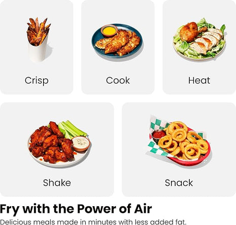 Chefman TurboFry Touch Dual Air Fryer, Maximize The Healthiest Meals With Double Basket Capacity, One-Touch Digital Controls And Shake Reminder For The Perfect Crispy And Low-Calorie Finish