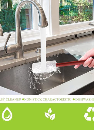 15 PCS Commercial Grade Silicone Spatulas Heat Resistant, 9.5-Inch Silicone Rubber Spatulas, Commercial Silicone Rubber Spatulas for Baking, Nonstick & BPA-Free