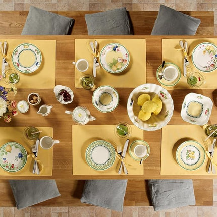 Villeroy & Boch French Garden Valance Lemon Salad Plate Premium Vitrified Porcelain - Made in Germany - Dishwasher and Microwave Safe - 8.25 inches - Sold Individually