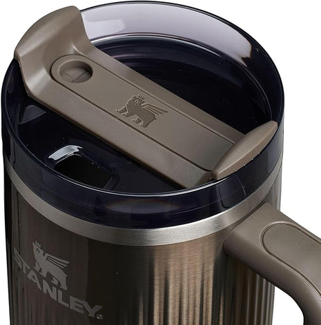 STANLEY Quencher H2.0 Tumbler with Handle and Straw 40 oz | Flowstate 3-Position Lid | Cup Holder Compatible for Travel | Insulated Stainless Steel Cup | BPA-Free | Fluted Gunmetal Shine