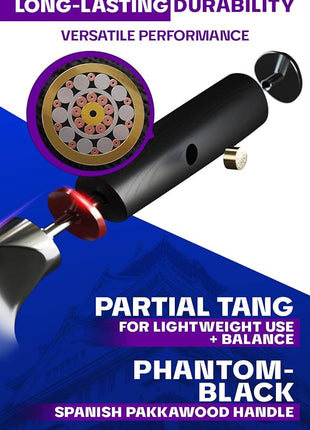 DALSTRONG Hybrid Cleaver & Chef Knife - 8 inch - Phantom Series - 'The Crixus' - Japanese High-Carbon AUS8 Steel Kitchen Knife - Pakkawood Handle - Cooking Knife - Meat Cleaver Knife - Sheath Included